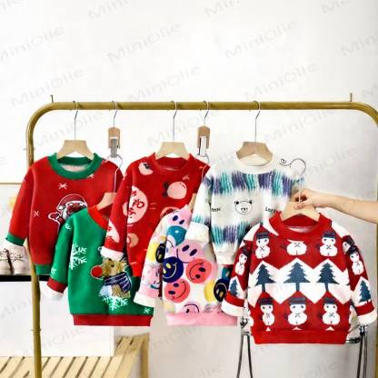 幼児用フリース製クリスマスクルーネックスウェットシャツ - image 1