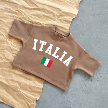 ITALIAベビー サマー カジュアル Tシャツ - 茶色 - 2～3歳 - image 5