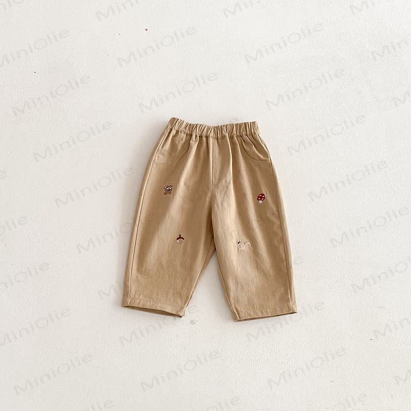 ベビー 幼児 男の子 リス マッシュルーム デニムパンツ - 茶色 - 3～5歳 - image 7