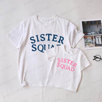 SISTER SQUADホワイトファミリーお揃いTシャツ - 白 - 大人用Tシャツ: XL - image 1