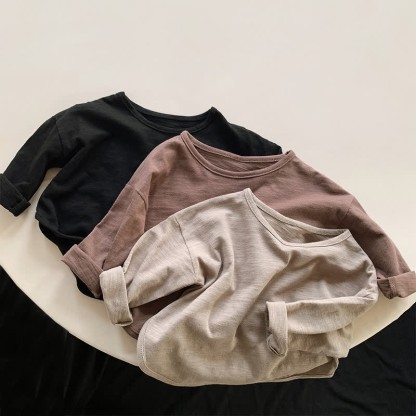 幼児男の子用無地ルーズシャツ - image 5