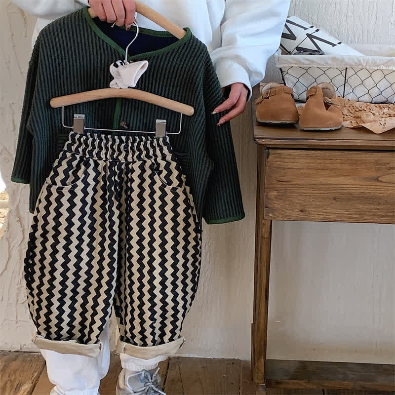 幼児用ウェーブグレインルーズブラックパンツ - image 2