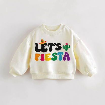 LET'S FIESTA幼児用サボテン柄クリームスウェットシャツ - クリーム - 3～5歳 - image 1