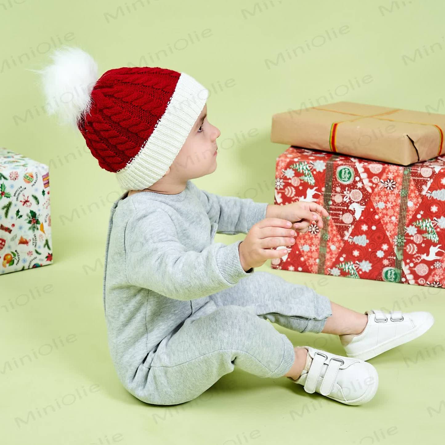 ベビープラッシュツイストクリスマスニットビーニー - image 8