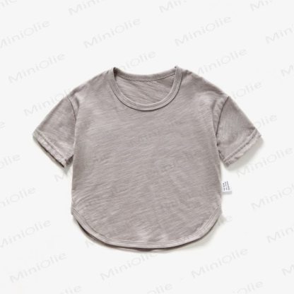 ベビー・幼児用無地サマーTシャツ - グレー - 4～5歳 - image 4