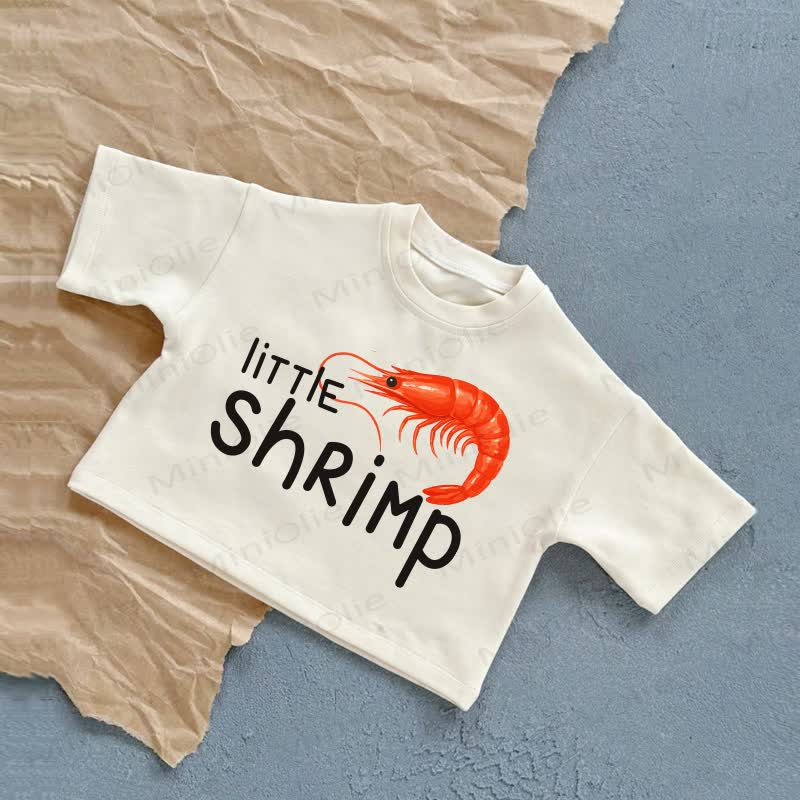 LITTLE SHRIMPベビーTシャツ - 白 - 2～3歳 - image 1
