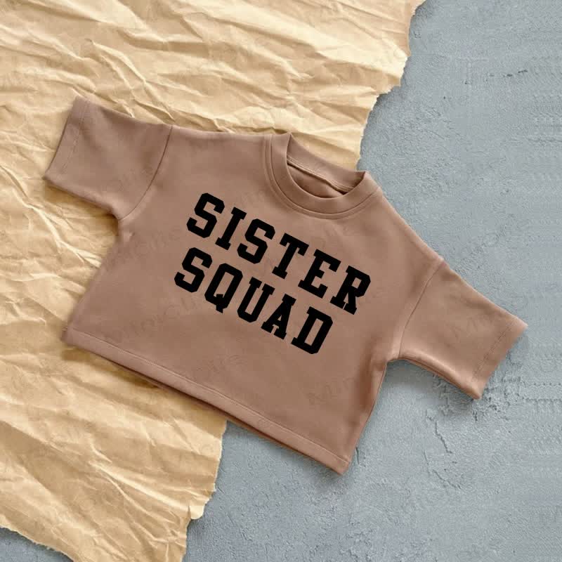 SISTER SQUADベビーサマーカジュアルTシャツ - 茶色 - 2～3歳 - image 3
