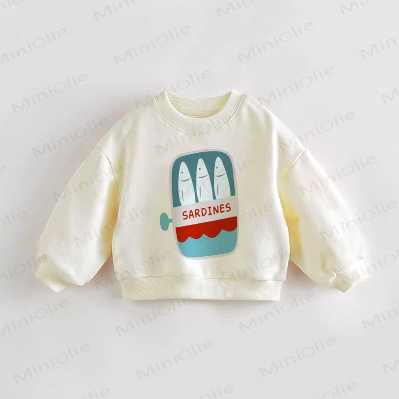 SARDINESスイカ柄ベビー幼児用スウェットシャツ - クリーム - 3～5歳 - image 1