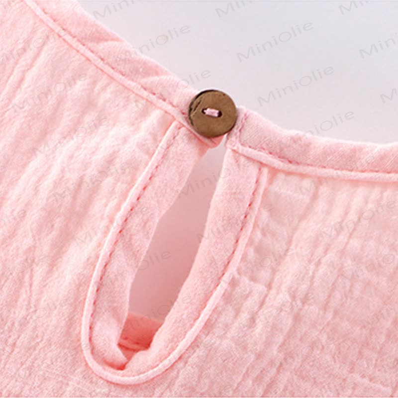 幼児用女の子向けコットンフリル無地タンクトップ＆ショートパンツセット - image 8