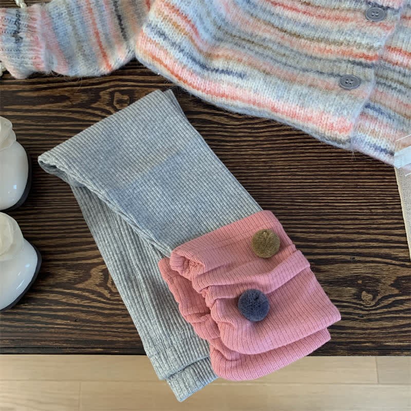 幼児用マルチカラーセーター/レギンス - グレーのパンツ - 12歳 - image 2