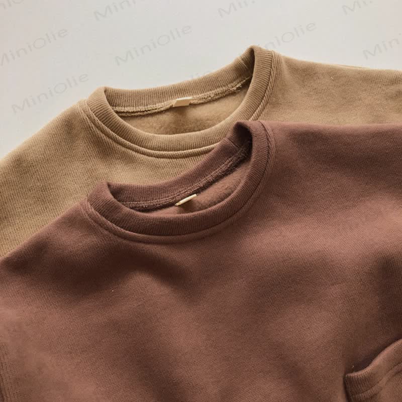 幼児用無地インナーフリースTシャツ - image 4