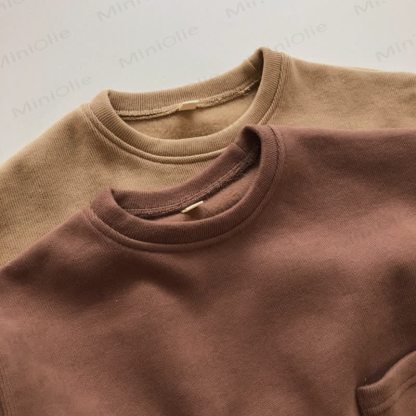 幼児用無地インナーフリースTシャツ - image 4