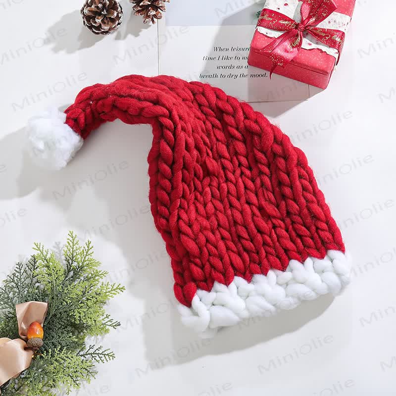 ベビー用素敵なニットクリスマスビーニー - ミディアムレッド - アダルト - image 4