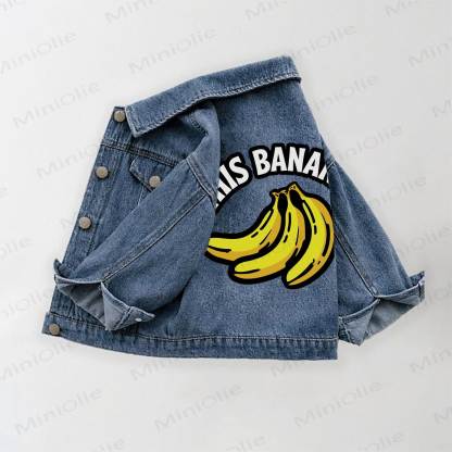 THIS BANANA幼児用バナナ柄デニムジャケット - 青 - 10-11歳 - image 1