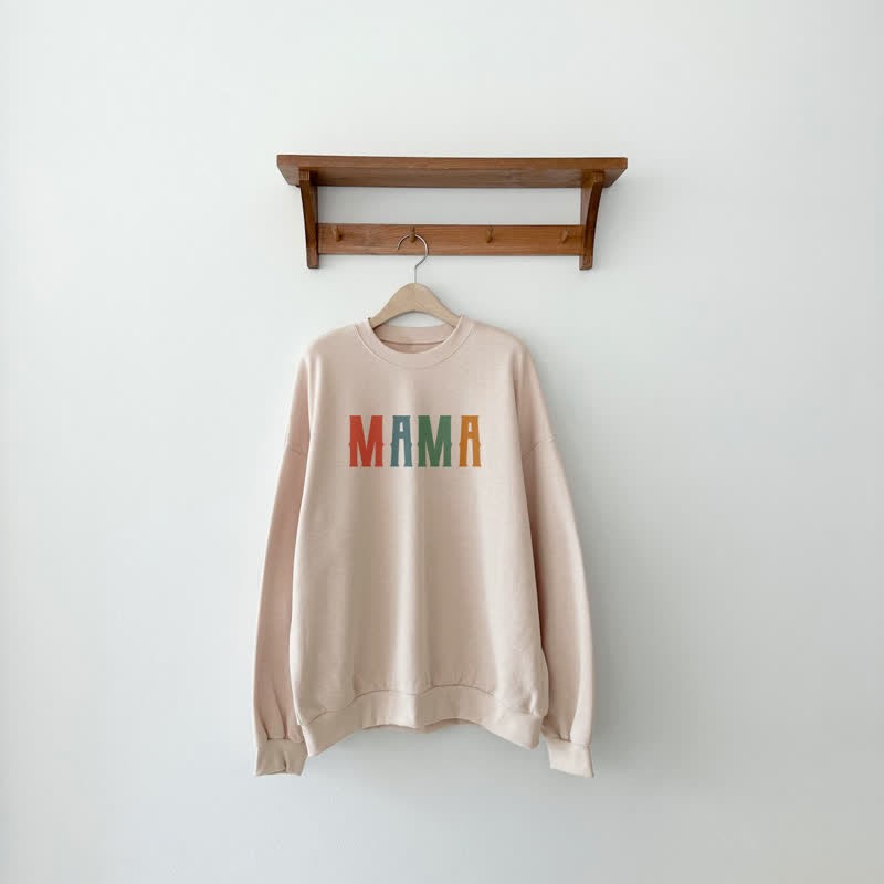 MAMA/MAMA'S BESTIE ママと私 スウェットシャツ/セット - ベージュ - ママスウェットシャツ：XL - image 3