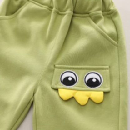 YAYALE幼児男の子用 ストライプ柄恐竜アップリケ付きトップス＆パンツ 2点セット - image 9