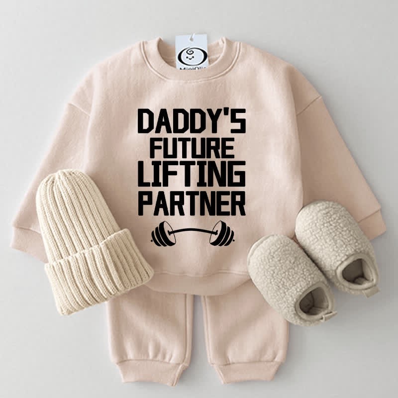 パパの未来のリフティングパートナー ベビー2点セット - ベージュ - 2～3歳 - image 3