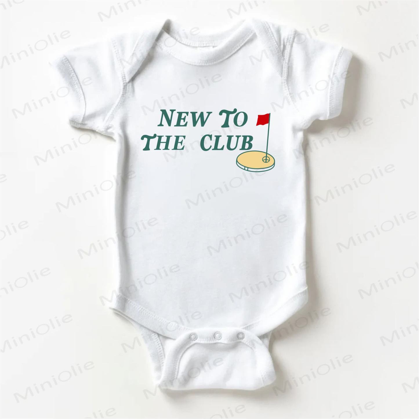 NEW TO THE CLUB！ベビーピンプリントのホワイトボディスーツ - 白 - 18～24ヶ月 - image 1