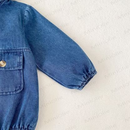 ベビーデニムポケットフード付きボディスーツ - image 8