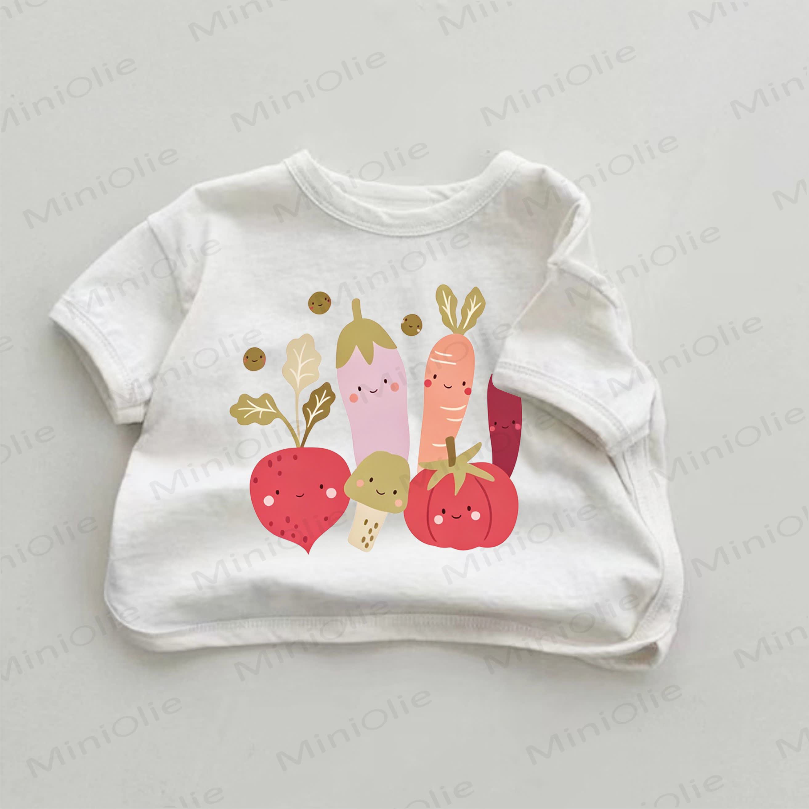 ベビーホワイト野菜プリントTシャツ - 白 - 18～24ヶ月 - image 1