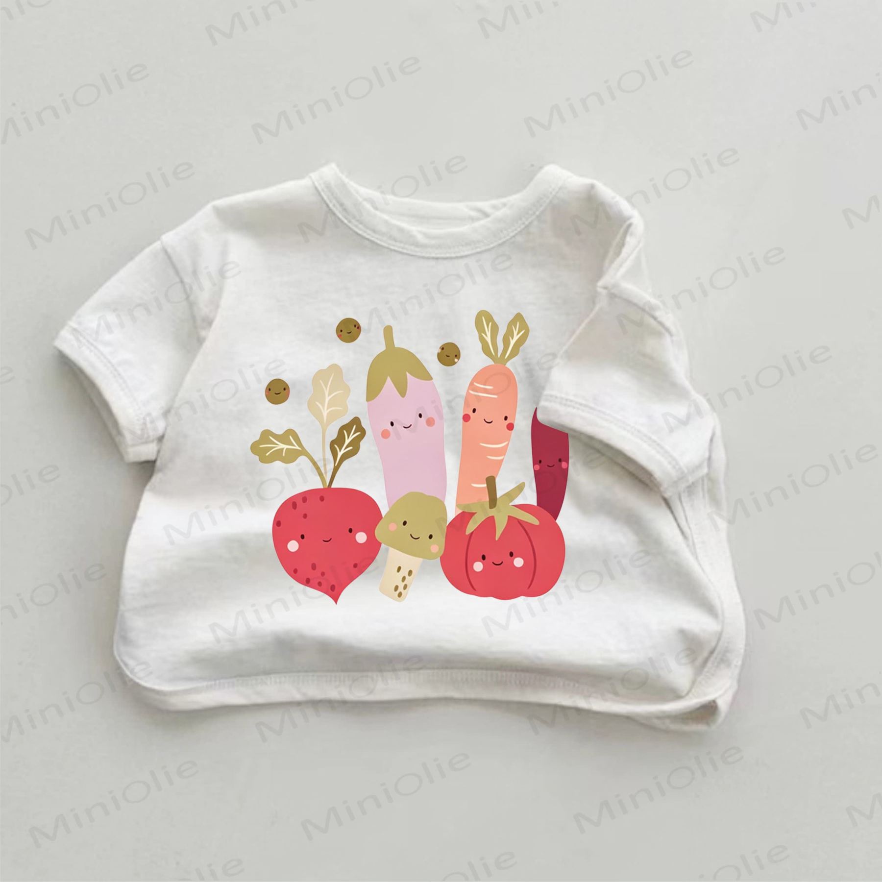 ベビーホワイト野菜プリントTシャツ - 白 - 18～24ヶ月 - image 1