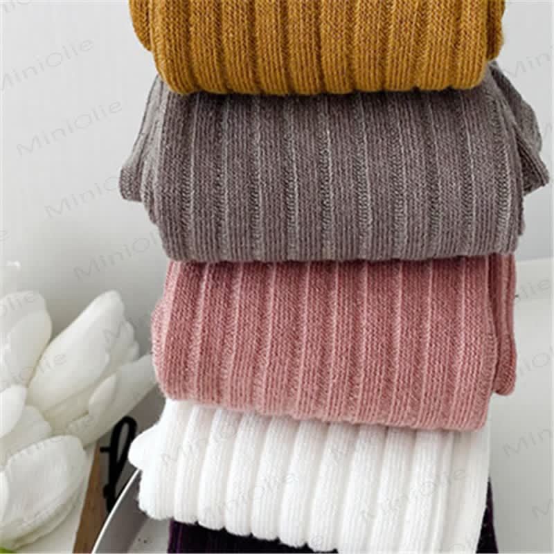 幼児用女の子用シンプル無地レギンス - image 2