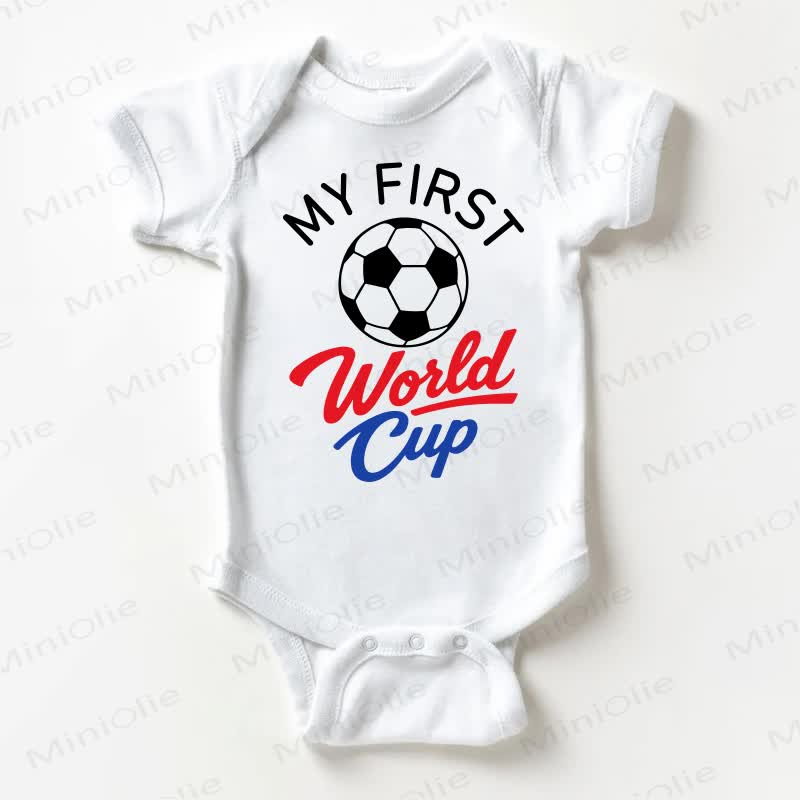 MY FIRST WORLD CUPベビー用ホワイトボディスーツ - 白 - 18～24ヶ月 - image 1