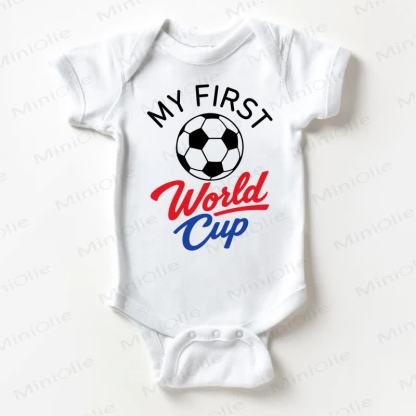 MY FIRST WORLD CUPベビー用ホワイトボディスーツ - 白 - 18～24ヶ月 - image 1