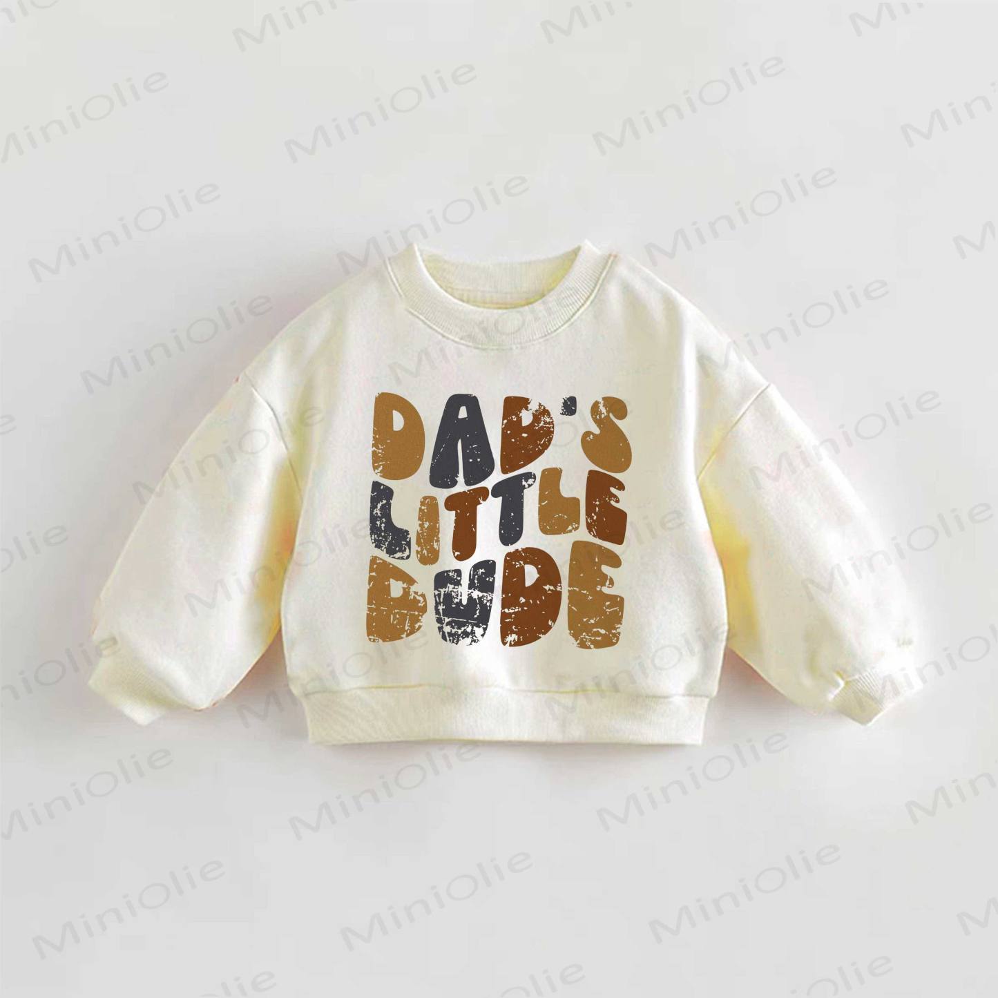 DAD'S LITTLE DUDE幼児用スローガンスウェットシャツ - クリーム - 3～5歳 - image 1