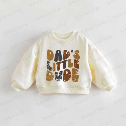 DAD'S LITTLE DUDE幼児用スローガンスウェットシャツ - クリーム - 3～5歳 - image 1