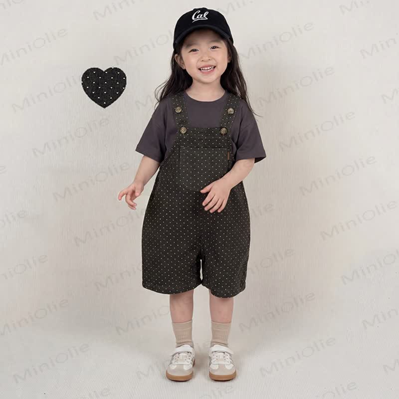 幼児用コットン水玉模様オーバーオール - image 5