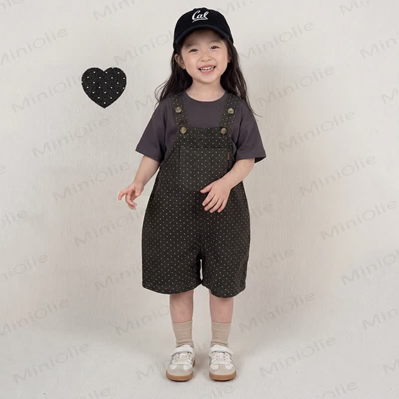 幼児用コットン水玉模様オーバーオール - image 5