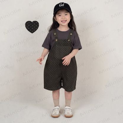 幼児用コットン水玉模様オーバーオール - image 5