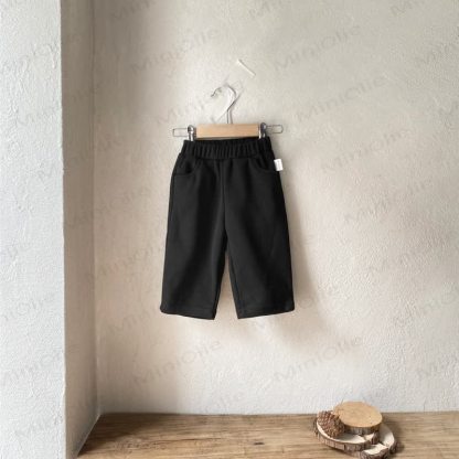 男の子用フリース無地パンツ - 黒 - 2～3歳 - image 7