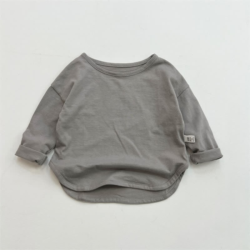 幼児用ゆったり無地ベースレイヤーTシャツ - グレー - 8歳 - image 12