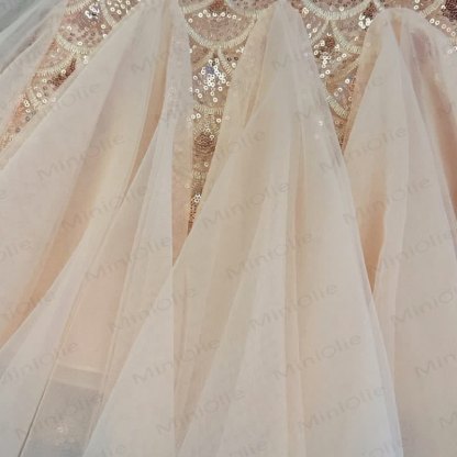 幼児用女の子用スパンコールメッシュフライングスリーブDress - image 8