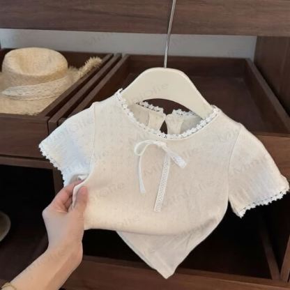 幼児用女の子向けサマーTシャツとブルーデニムロンパースセット - image 4