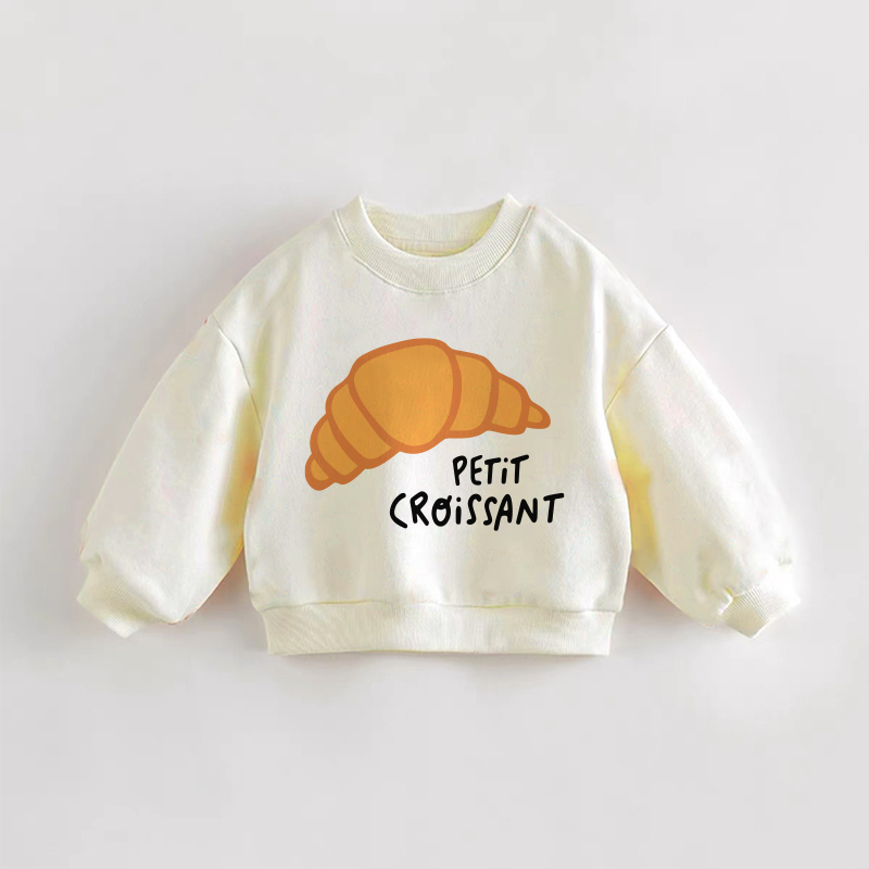 PETIT CROISSANT幼児用クリームスウェットシャツ - クリーム - 3～5歳 - image 1