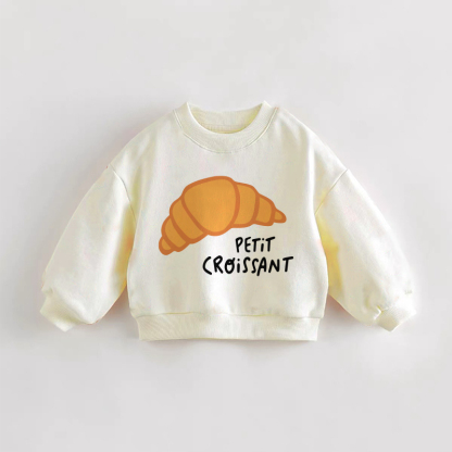 PETIT CROISSANT幼児用クリームスウェットシャツ - クリーム - 3～5歳 - image 1