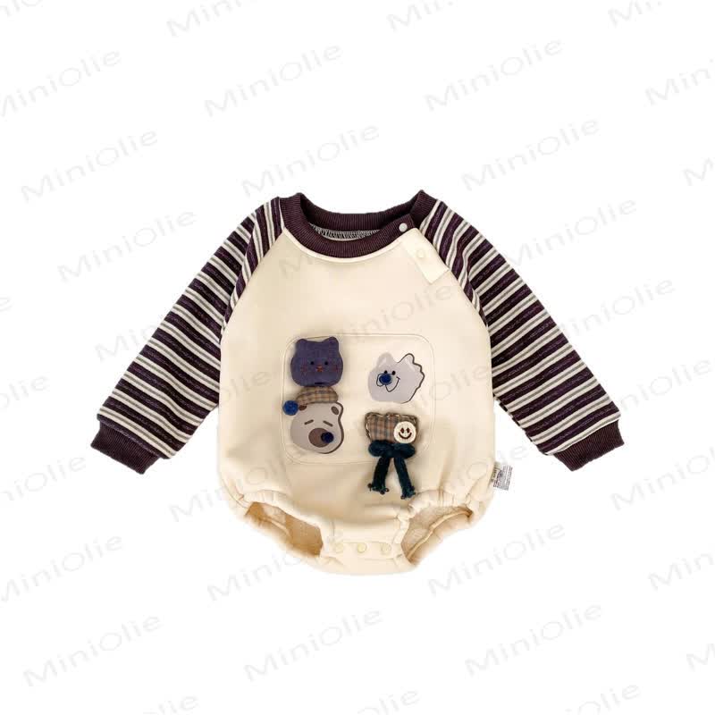 ベビーストライプスリーブカートゥーンボディスーツ - image 11