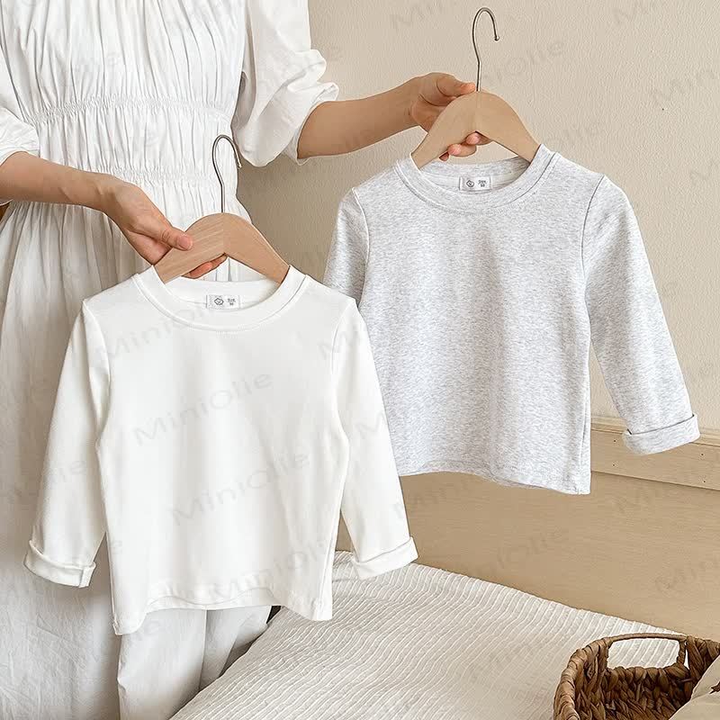 キッズ用無地ベースレイヤーソフトTシャツ - image 10