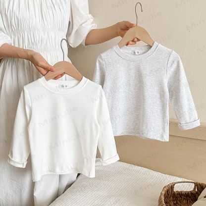 キッズ用無地ベースレイヤーソフトTシャツ - image 10