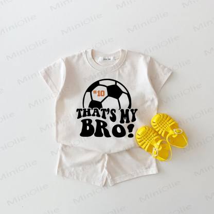 THAT'S MY BRO!ベビー用ツーピースホワイトセット - 白 - 2～3歳 - image 1