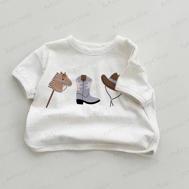 ベビーウエスタンカウボーイエレメント ホワイトTシャツ - 白 - 18～24ヶ月 - image 1