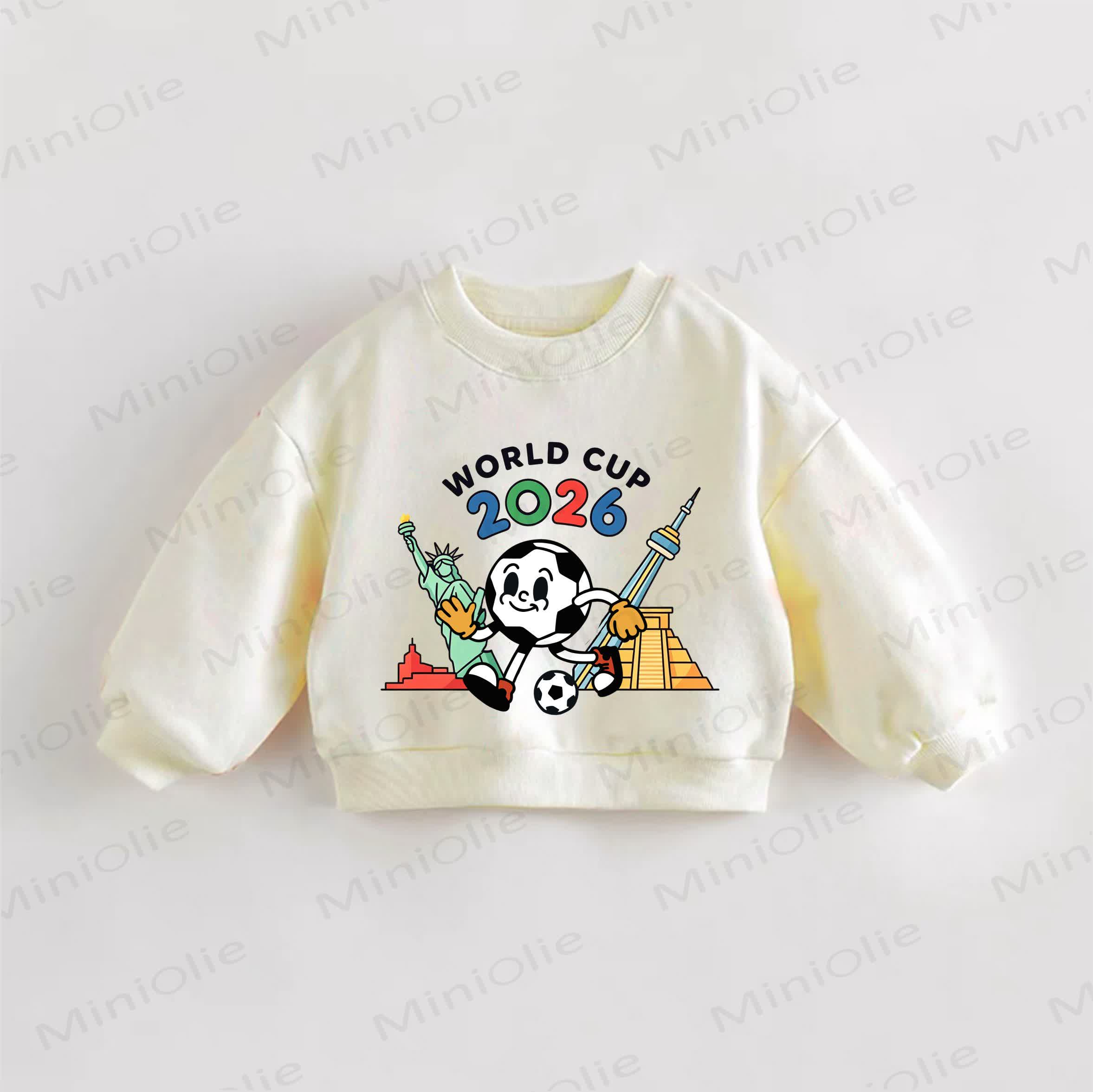 WORLD CUP 2026ベビー幼児用クリームスウェットシャツ - クリーム - 3～5歳 - image 1