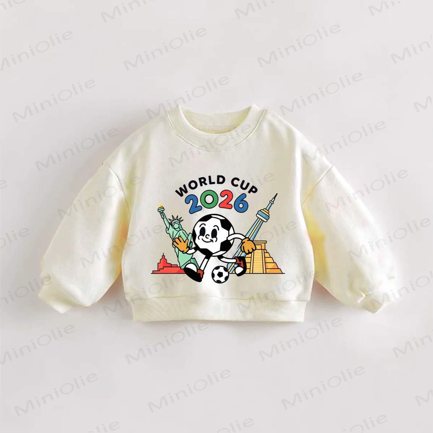 WORLD CUP 2026ベビー幼児用クリームスウェットシャツ - クリーム - 3～5歳 - image 1
