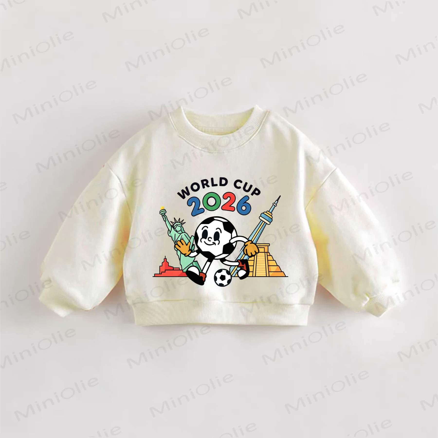 WORLD CUP 2026ベビー幼児用クリームスウェットシャツ - クリーム - 3～5歳 - image 1