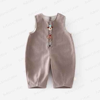 ベビーアニマルパッチコーデュロイオーバーオール - グレー - 5～7歳 - image 20