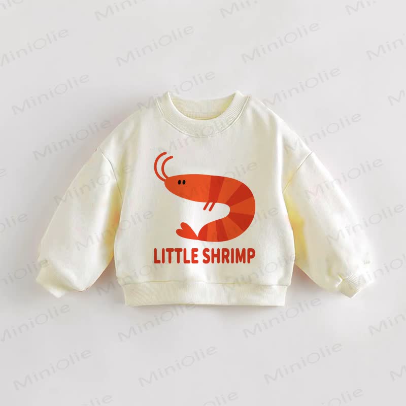 LITTLE SHRIMP幼児用スウェットシャツ - クリーム - 3～5歳 - image 1