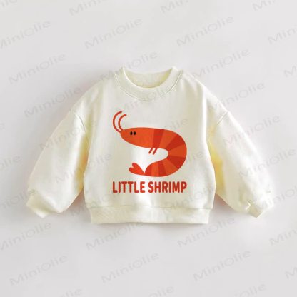 LITTLE SHRIMP幼児用スウェットシャツ - クリーム - 3～5歳 - image 1